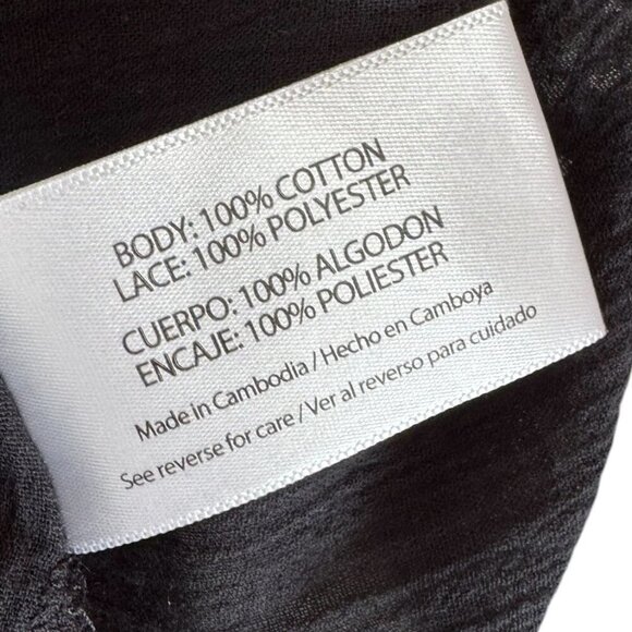 Isaac Mizrahi Navy Blue Daisy Crochet Swim Cover up - Picture 6 of 6